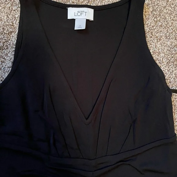 Ann Taylor Loft Size 0 Black Sleeveless Dress - Picture 3 of 7